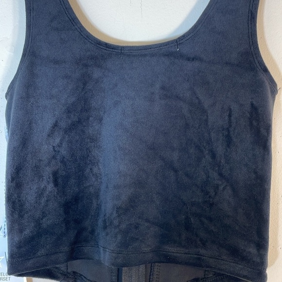 NWT. Roma Concept by Rosee Large Love My Velour Black Velvet Corset. - Picture 10 of 10